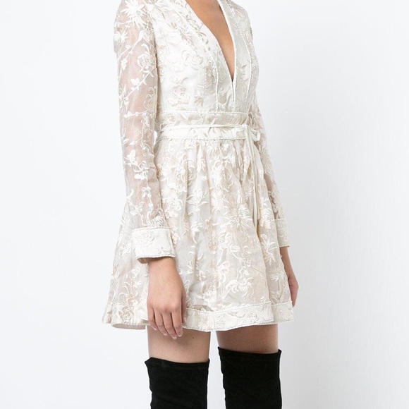 Zimmermann Dresses & Skirts - Zimmermann Rife Embroidered Pearl Mini Dress 2
